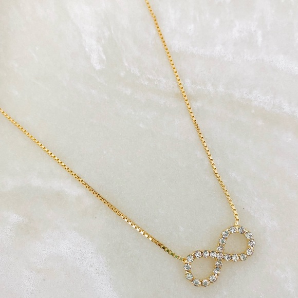 Gold Infinity Necklace - Picture 5 of 9